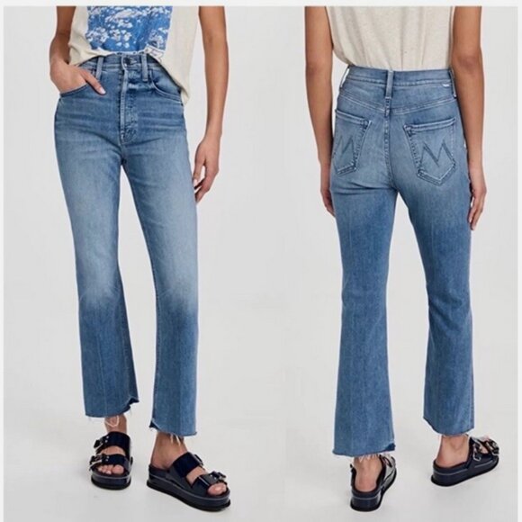 MOTHER The Tripper Ankle Fray Jeans Size 25 We The Animals High Rise Button-Fly